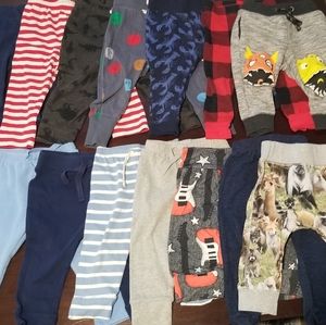 Bundle: 20 Baby Pants Size 12M-24M, Gap Baby Yoda, Hanna Anderson, Carters+ more